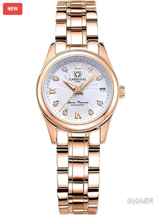 Luxury Women\'s Automatic Watch Analog Stainless Steel Link Dress Watch main image 5